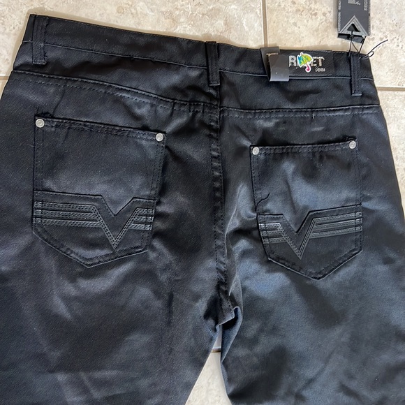 Reset Denim Jeans Size 38/30 Black New With Tags - Picture 8 of 11